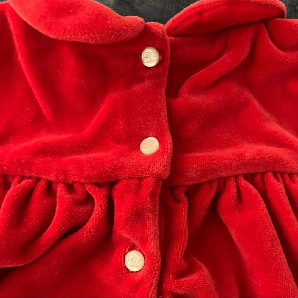 Ralph Lauren Velour A-Line Dress & Bloomers 2-Piece Set, Baby Size 9M